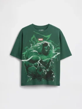 T-shirt oversize con grafica Marvel per bambini