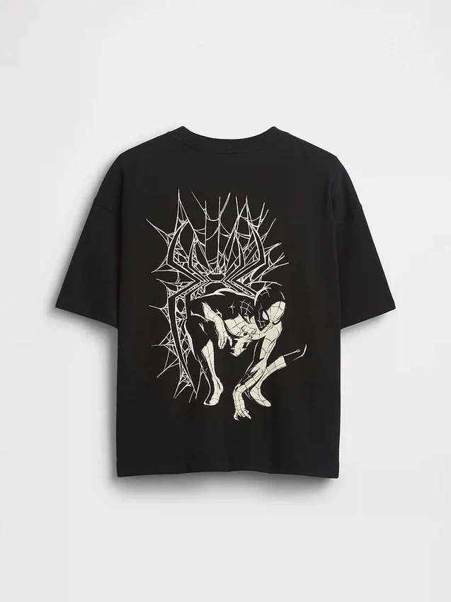 T-shirt oversize con grafica Marvel per bambini