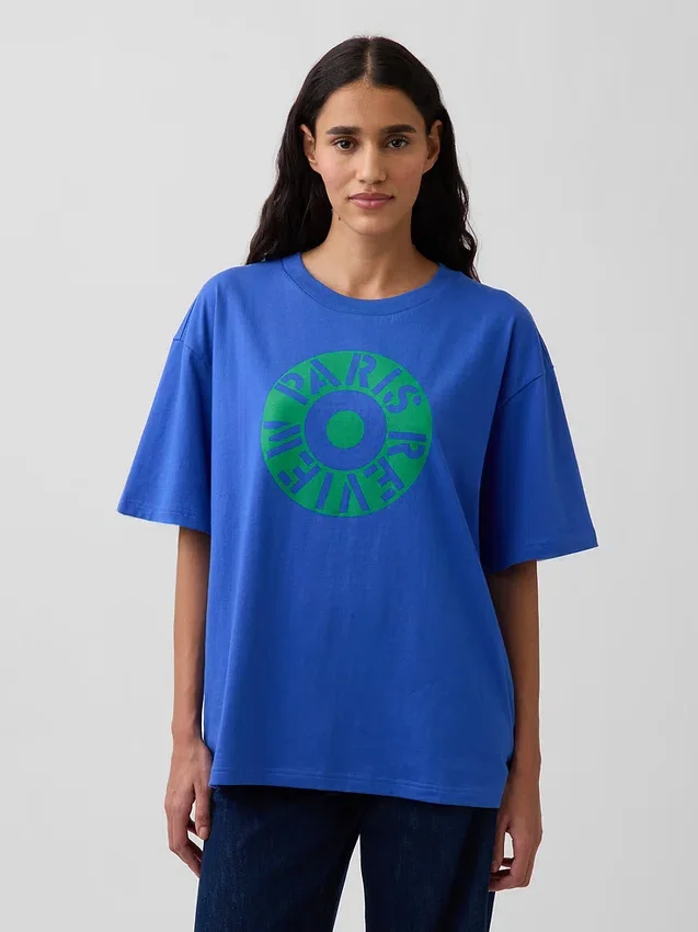 T-shirt oversize con grafica Robert Indiana