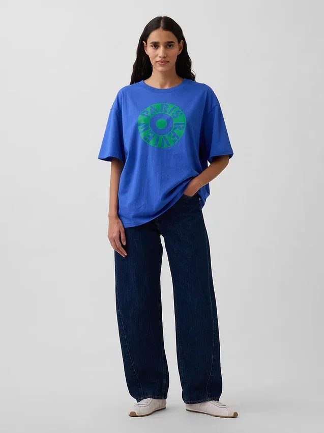 T-shirt oversize con grafica Robert Indiana