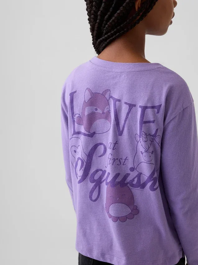 T-shirt oversize con grafica Squishmallow per bambini