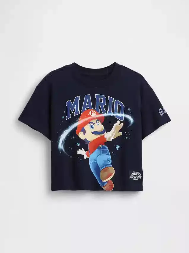 T-shirt oversize con grafica Super Mario per bambini piccoli