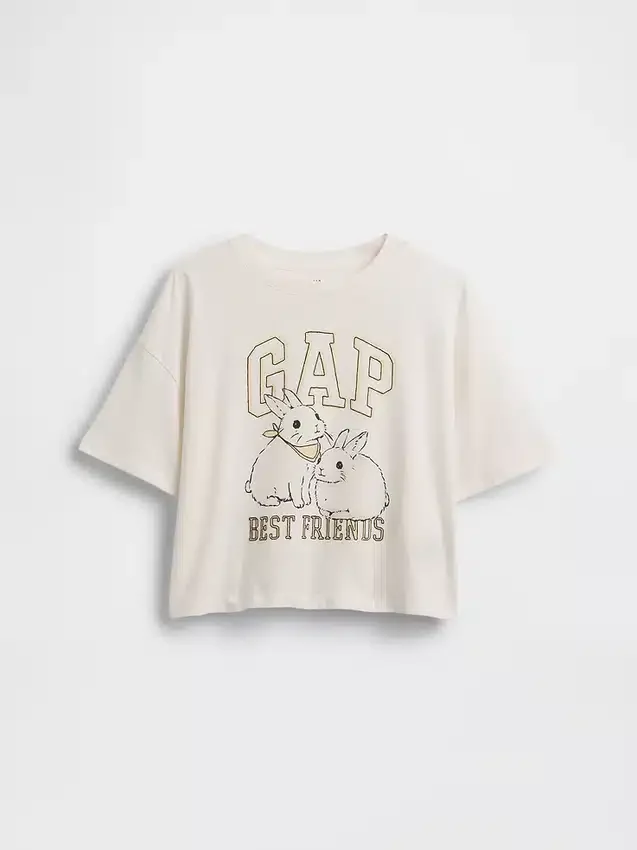 T-shirt oversize con logo grafico per bambini