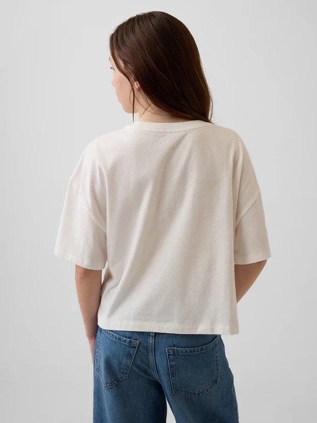 T-shirt oversize con logo grafico per bambini