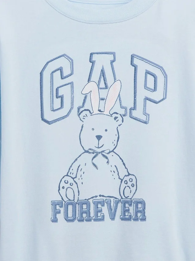 T-shirt oversize con logo grafico per bambini