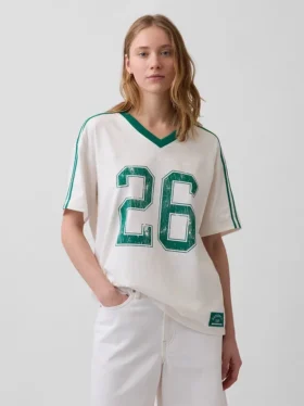 T-shirt oversize con logo Varsity