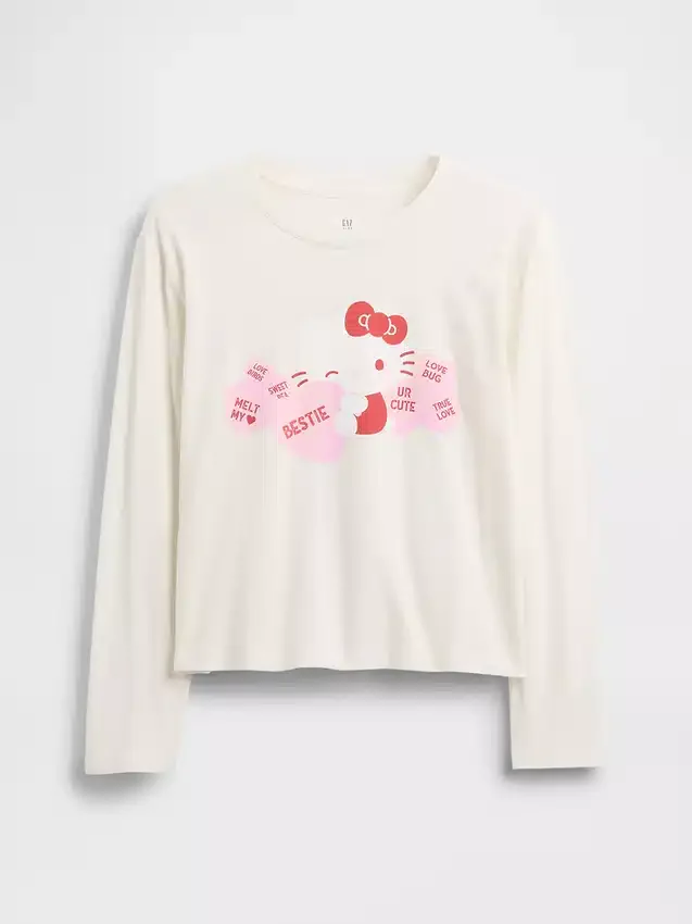 T-shirt oversize con stampa Hello Kitty per bambini