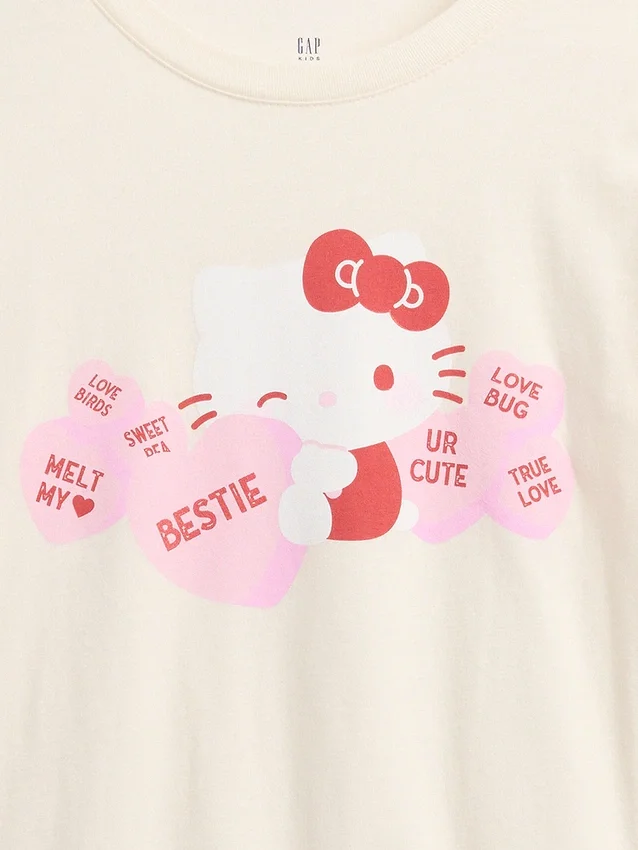 T-shirt oversize con stampa Hello Kitty per bambini