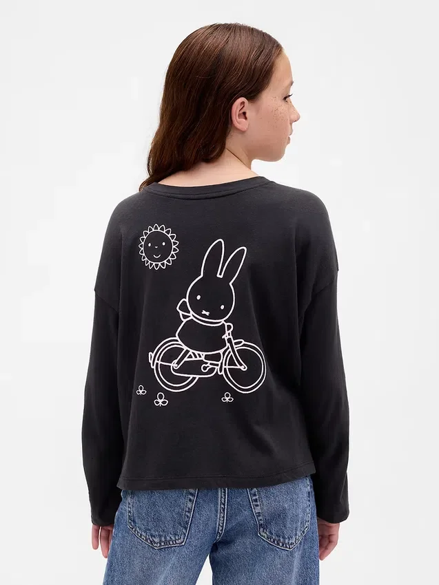 T-shirt oversize con stampa Miffy per bambini