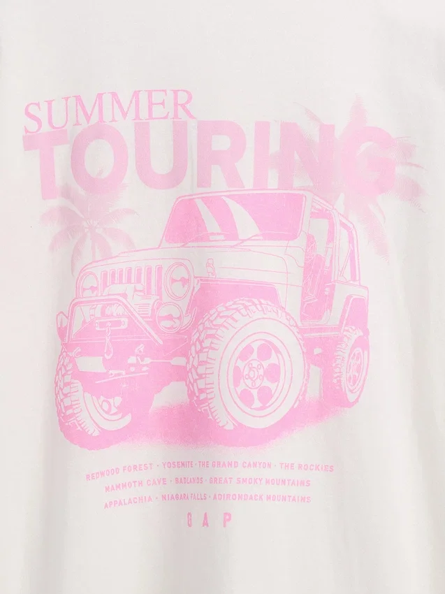 T-shirt oversize Jeep per bambini