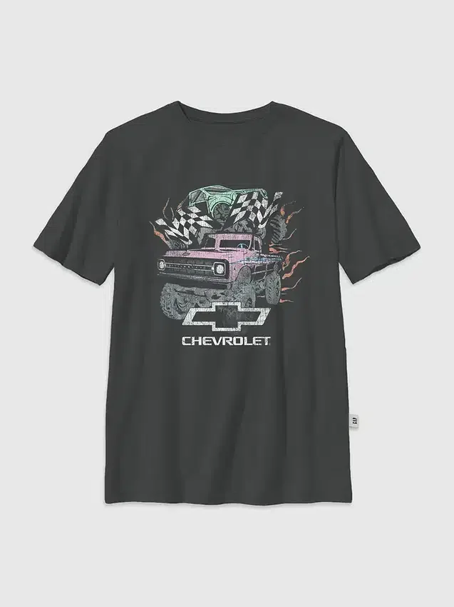 T-shirt oversize per bambini con grafica "Camion pastello General Motors"