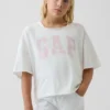 T-shirt oversize per bambini con scollo ampio