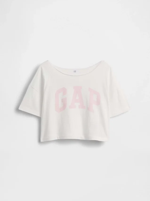 T-shirt oversize per bambini con scollo ampio