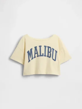 T-shirt oversize per bambini con scollo ampio