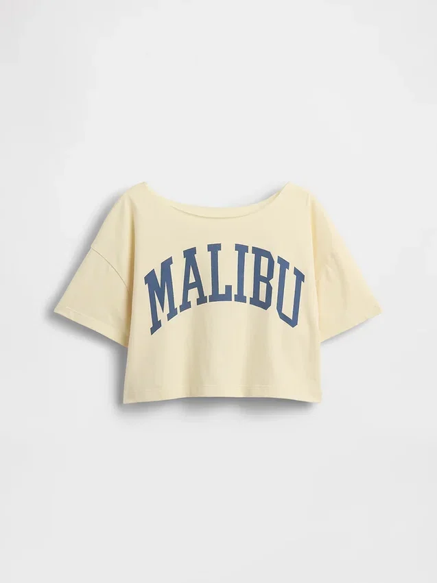 T-shirt oversize per bambini con scollo ampio