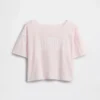 T-shirt oversize per bambini con scollo ampio