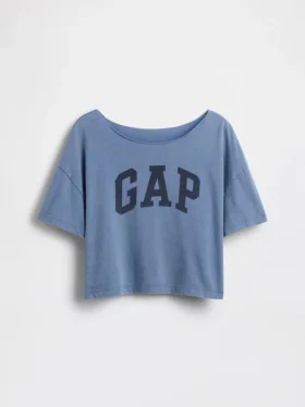 T-shirt oversize per bambini con scollo ampio