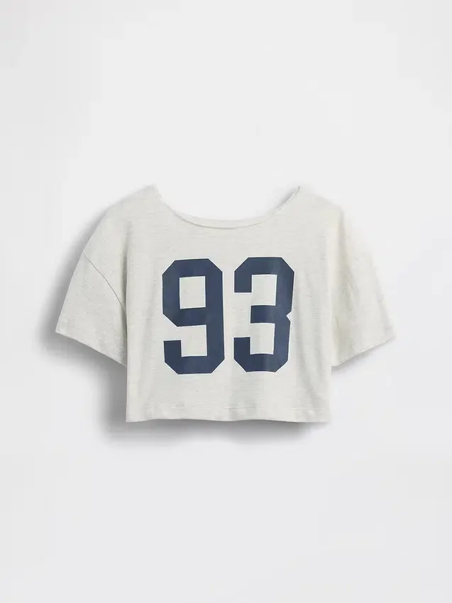 T-shirt oversize per bambini con scollo ampio
