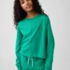 T-shirt oversize per bambini in tessuto pesante con cuciture a vista