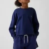 T-shirt oversize per bambini in tessuto pesante con cuciture a vista