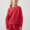 T-shirt oversize per bambini in tessuto pesante con cuciture a vista