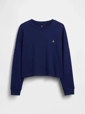 T-shirt oversize per bambini in tessuto pesante con cuciture a vista