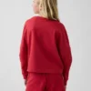 T-shirt oversize per bambini in tessuto pesante con cuciture a vista