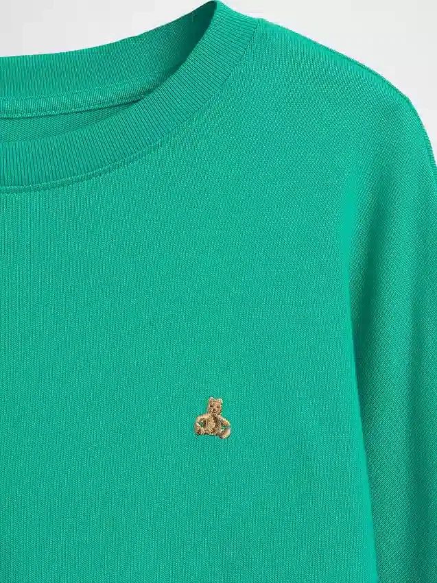 T-shirt oversize per bambini in tessuto pesante con cuciture a vista