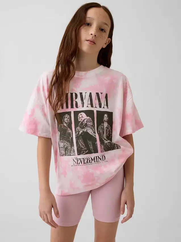 T-shirt oversize per bambini Nirvana