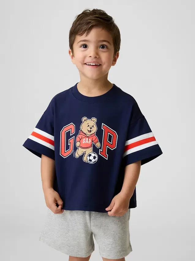 T-shirt oversize per neonato & bebè con logo grafico Brannan Bear Varsity