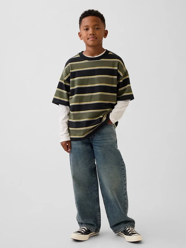 T-shirt oversize pesante per bambini