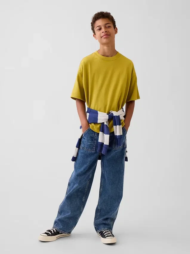 T-shirt oversize pesante per bambini
