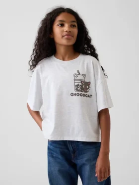 T-shirt oversize squadrata Hello Kitty per bambini