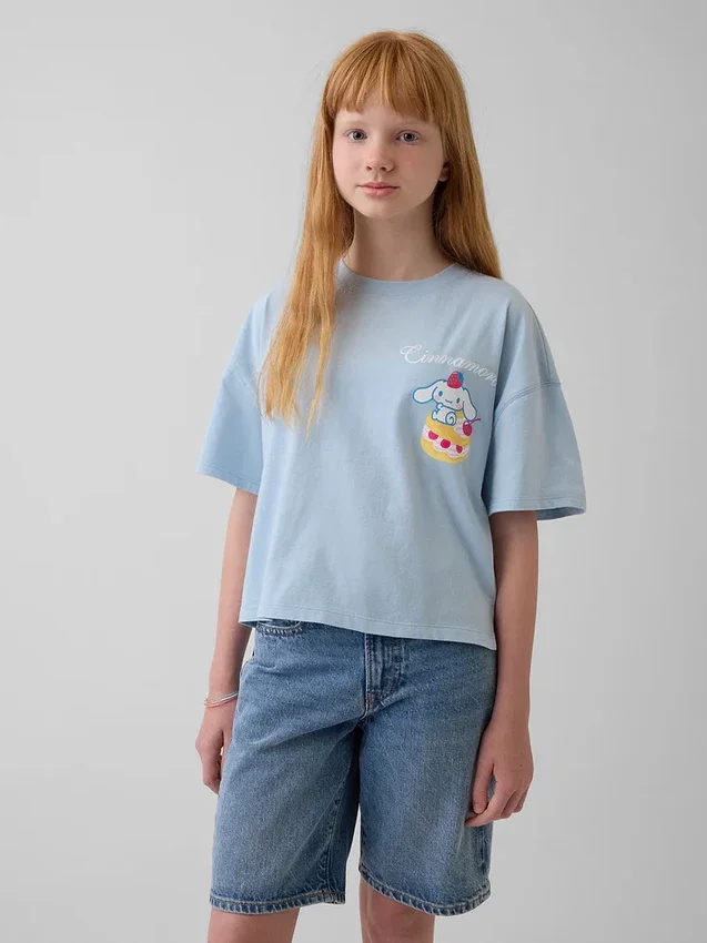 T-shirt oversize squadrata Hello Kitty per bambini