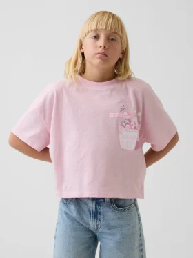 T-shirt oversize squadrata Hello Kitty per bambini