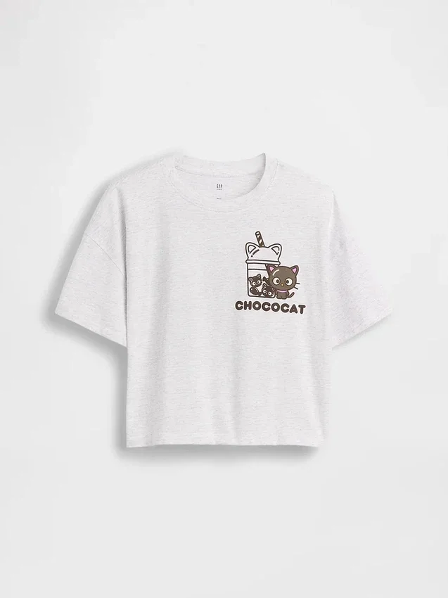 T-shirt oversize squadrata Hello Kitty per bambini