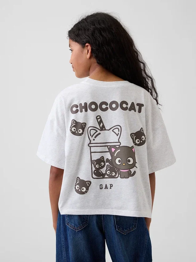 T-shirt oversize squadrata Hello Kitty per bambini