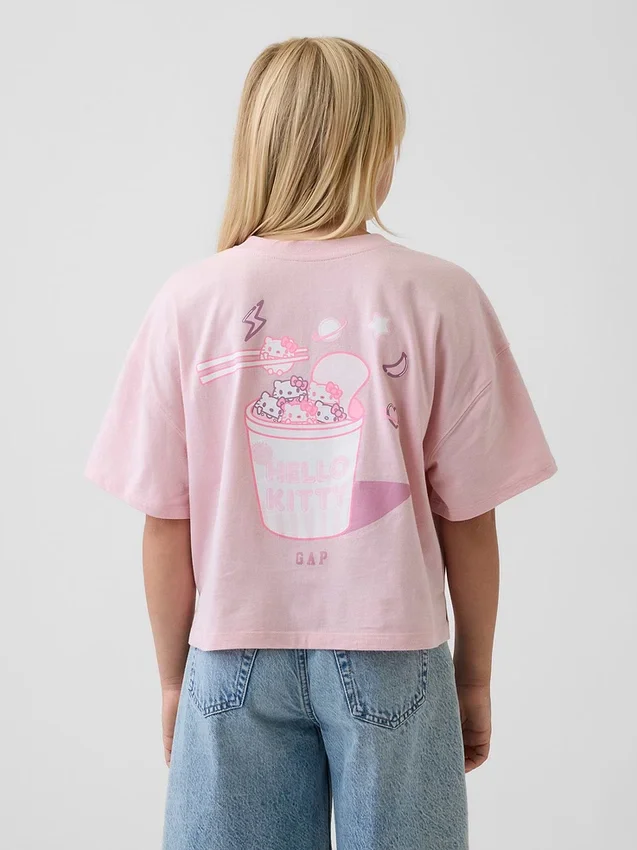 T-shirt oversize squadrata Hello Kitty per bambini