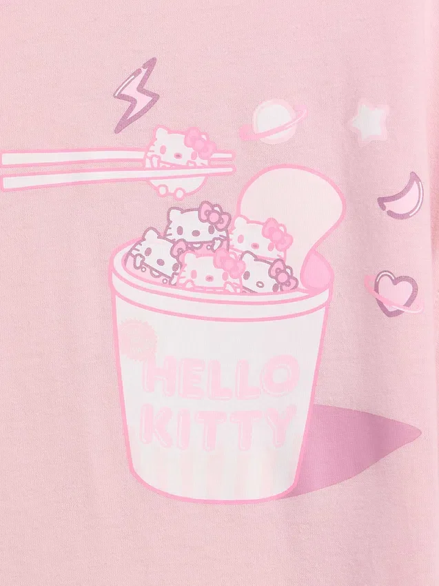 T-shirt oversize squadrata Hello Kitty per bambini