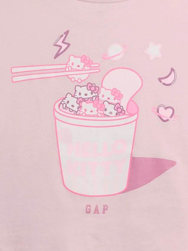 T-shirt oversize squadrata Hello Kitty per bambini