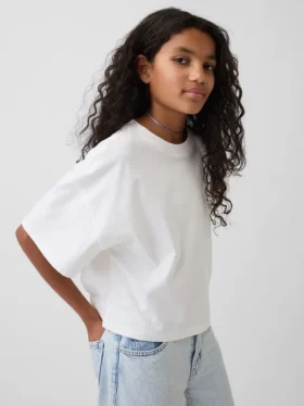 T-shirt oversize squadrata per bambini