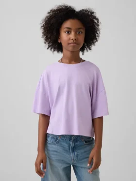 T-shirt oversize squadrata per bambini