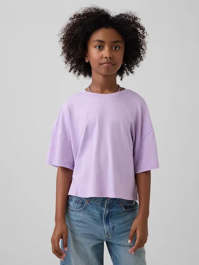 T-shirt oversize squadrata per bambini