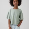 T-shirt oversize squadrata per bambini