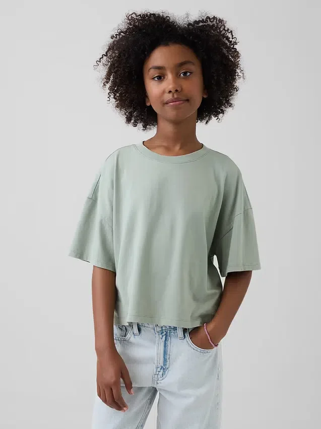 T-shirt oversize squadrata per bambini