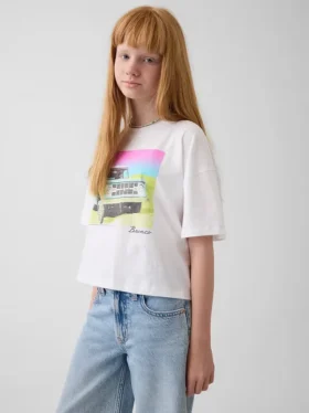T-shirt oversize squadrata per bambini
