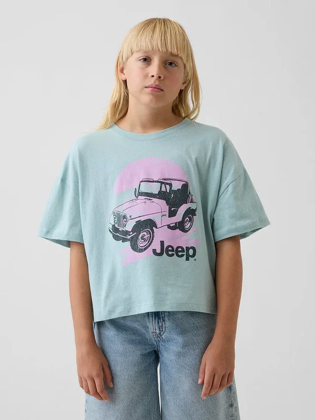 T-shirt oversize squadrata per bambini