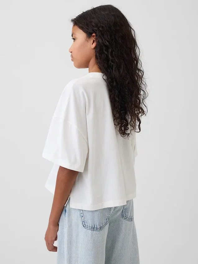 T-shirt oversize squadrata per bambini