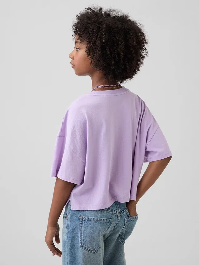 T-shirt oversize squadrata per bambini