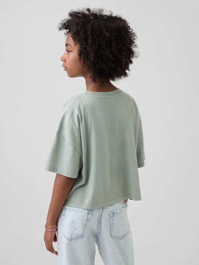 T-shirt oversize squadrata per bambini